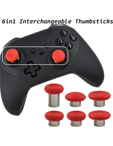 Palancas Magnéticas Metal 6 en 1 Xbox Elite Series 2 Rojo