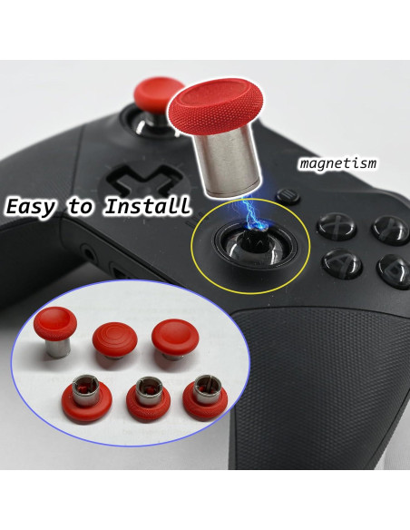 Palancas Magnéticas Metal 6 en 1 Xbox Elite Series 2 Rojo