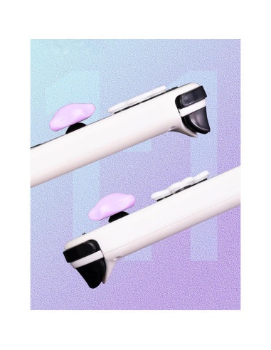 Juego de tapas de botones Jusy para Nintendo Switch, negro/púrpura