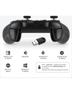 Controlador AKNES GuliKit KK3 Pro Inalámbrico - Negro 2