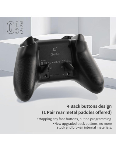 Controlador AKNES GuliKit KK3 Pro Inalámbrico - Negro