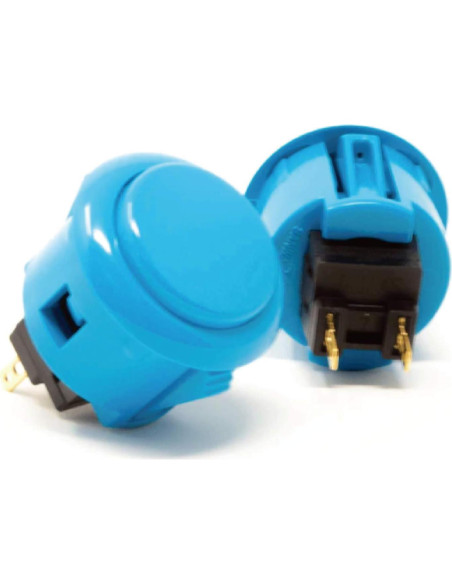 Joystick Sanwa JLF-TP-8YT + Kit 8 Botones Azul Claro