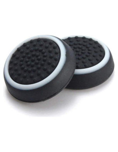 Tapas de Joystick WsjiaboFux Silicona Negra y Blanca