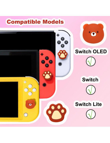 Tapas de Joystick de Silicona KimmiDirect para Switch 4PCS