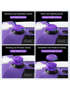 Empuñaduras de Silicona JEMDO para Joysticks PS5/PS4/Switch Pro - 6 Piezas 2