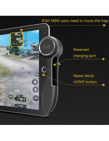 Controlador de Juego Móvil HMHAMA con Joystick 6 Dedos para iPad
