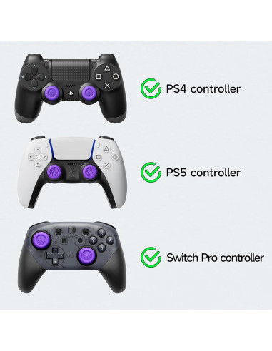 Empuñaduras de Silicona JEMDO para Joysticks PS5/PS4/Switch Pro - 6 Piezas