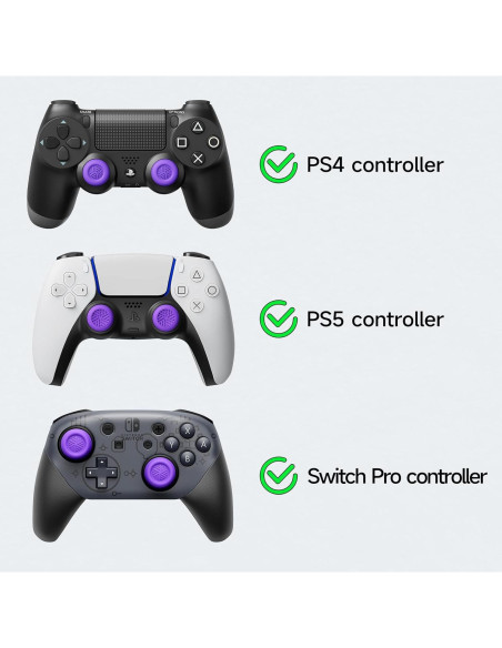 Empuñaduras de Silicona JEMDO para Joysticks PS5/PS4/Switch Pro - 6 Piezas