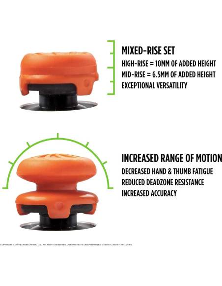 KontrolFreek Vortex para Xbox One y Series X - Thumbsticks Naranja