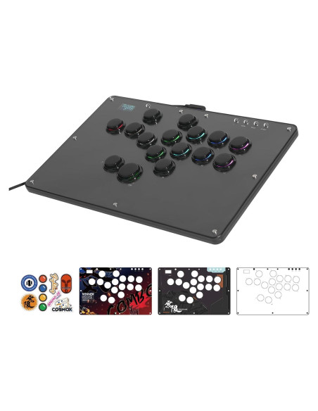 Controlador sin palanca SIXSIR U16 RGB para juegos de arcade