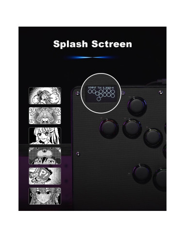 Controlador sin palanca SIXSIR U16 RGB para juegos de arcade