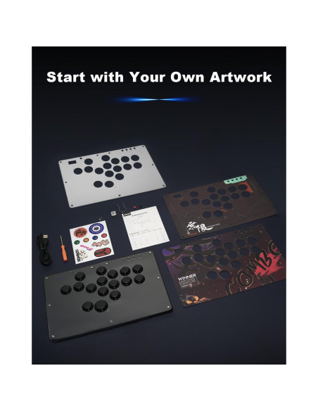 Controlador sin palanca SIXSIR U16 RGB para juegos de arcade