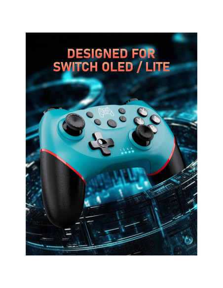 Controlador Pro Inalámbrico Diswoe para Switch y PC Azul