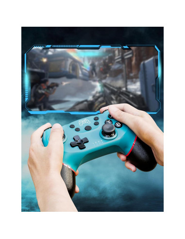 Controlador Pro Inalámbrico Diswoe para Switch y PC Azul