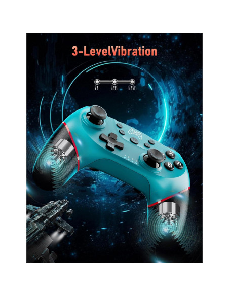Controlador Pro Inalámbrico Diswoe para Switch y PC Azul