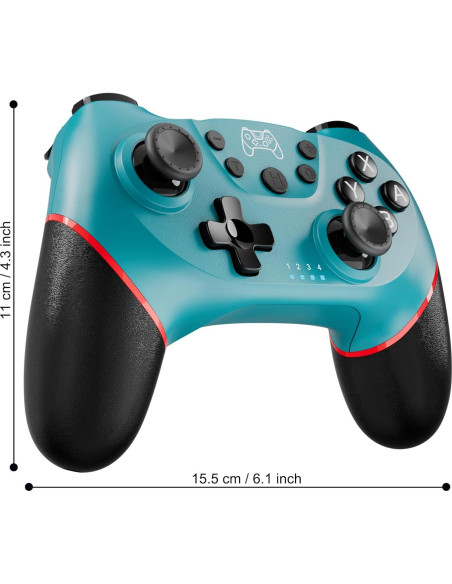 Controlador Pro Inalámbrico Diswoe para Switch y PC Azul