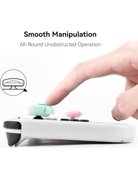 Tapas de Joystick WISHAVEN para Nintendo Switch Rosa y Verde