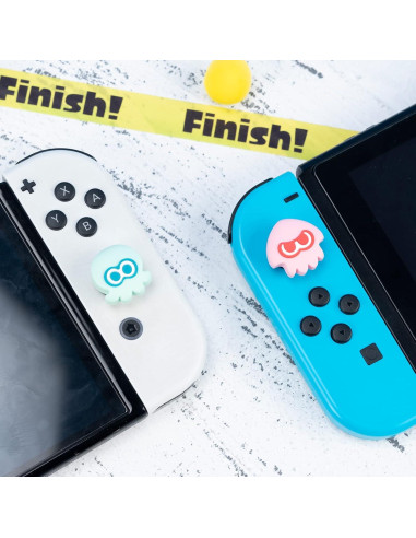 Tapas de Joystick WISHAVEN para Nintendo Switch Rosa y Verde