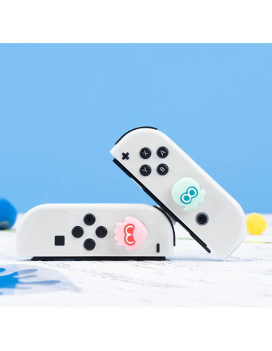 Tapas de Joystick WISHAVEN para Nintendo Switch Rosa y Verde