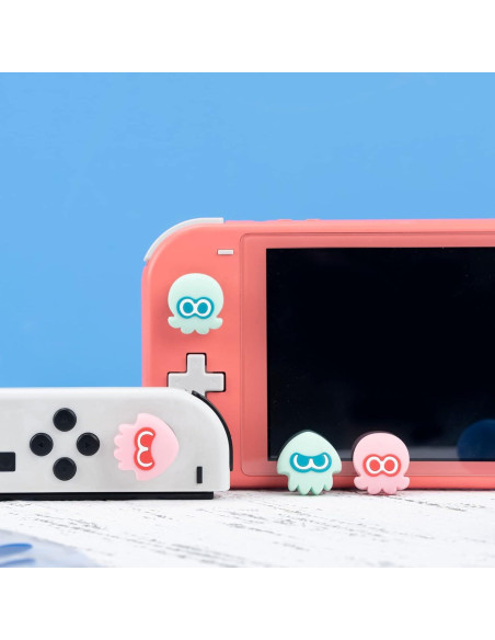 Tapas de Joystick WISHAVEN para Nintendo Switch Rosa y Verde