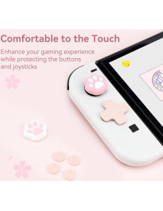 Juego de tapas de botón GeekShare para Switch - Rosa 2