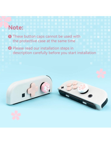 Juego de tapas de botón GeekShare para Switch - Rosa