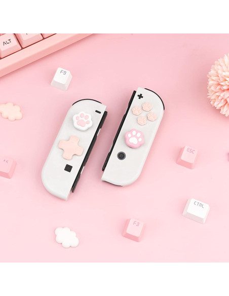 Juego de tapas de botón GeekShare para Switch - Rosa