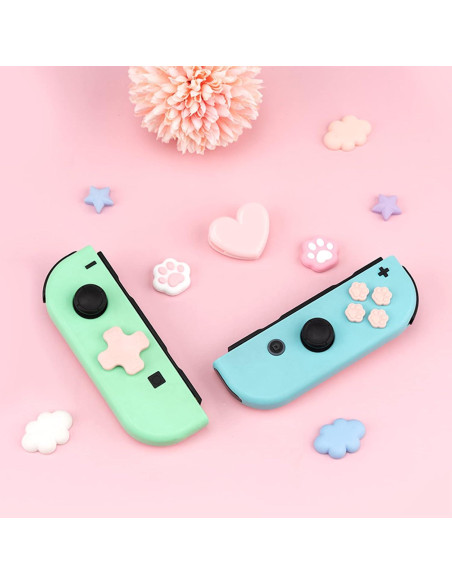 Juego de tapas de botón GeekShare para Switch - Rosa