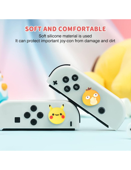 Tapas de Agarre DLseego para Joy-Con Switch Amarillo