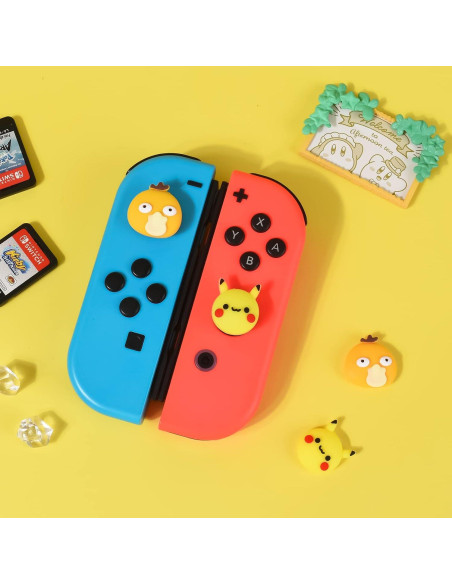Tapas de Agarre DLseego para Joy-Con Switch Amarillo
