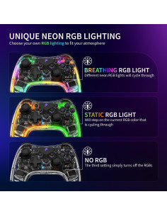 Controlador Inalámbrico Fosmon RGB para Switch y PC 2