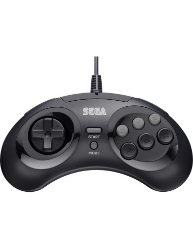 Controlador USB Retro-Bit Sega Genesis 8 Botones Negro