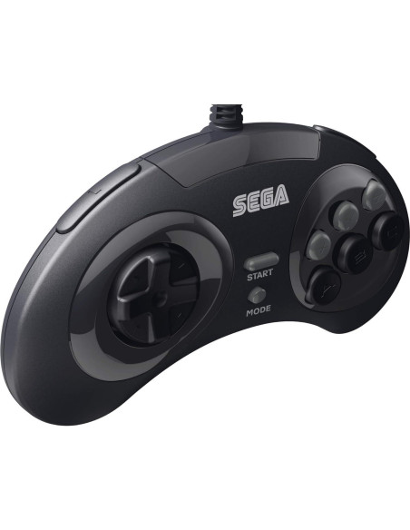 Controlador USB Retro-Bit Sega Genesis 8 Botones Negro