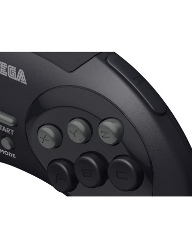 Controlador USB Retro-Bit Sega Genesis 8 Botones Negro