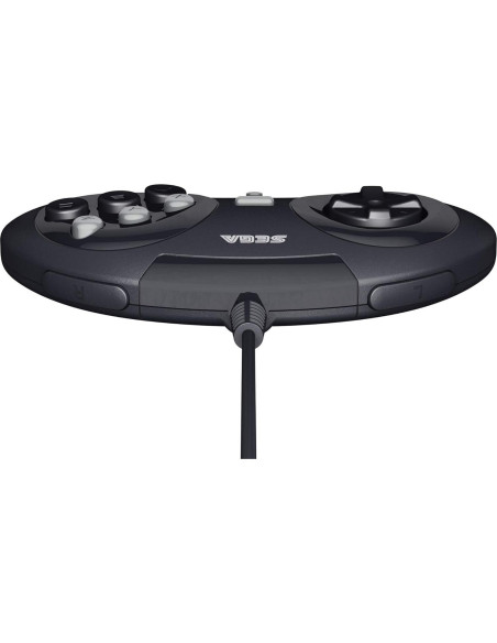 Controlador USB Retro-Bit Sega Genesis 8 Botones Negro