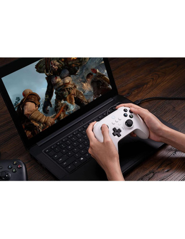 Controlador USB 8Bitdo Ultimate Blanco para PC y Switch