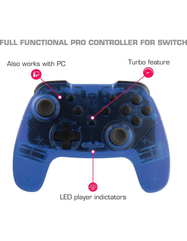 Controlador Inalámbrico Nyko para Nintendo Switch - Azul
