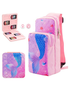Bolsa de Viaje GLDRAM Sirena para Nintendo Switch Lite y OLED