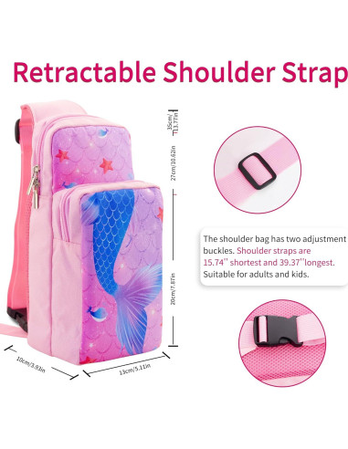 Bolsa de Viaje GLDRAM Sirena para Nintendo Switch Lite y OLED