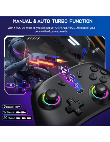 Controlador Pro Inalámbrico NinjaPlusOX para Nintendo Switch