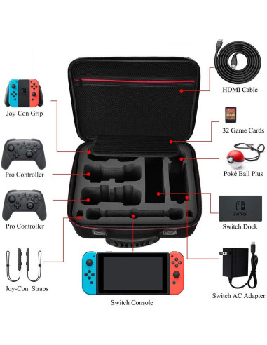 Funda de Transporte Diocall para Nintendo Switch y OLED