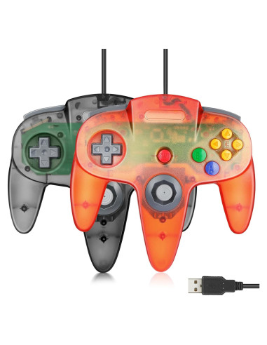 Controlador USB N64 FISUPER 2 Piezas para PC y Raspberry Pi