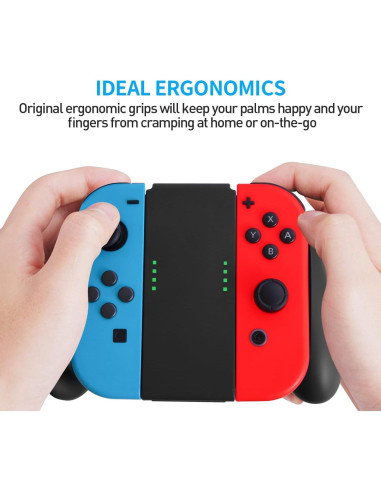 Cargador Joy-Con SENBOMA con Agarre y Soporte USB