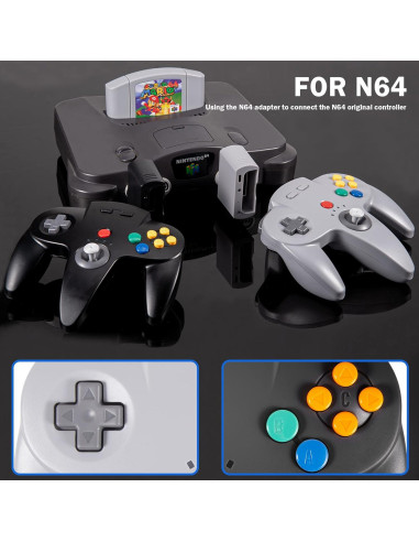 Controladores Inalámbricos KIWITATA N64 para Switch y PC
