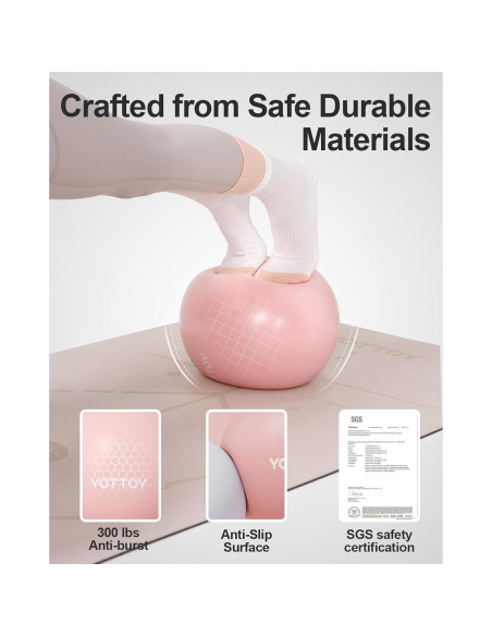 Pelota de Pilates YOTTOY 25.4 cm Antiburst Rosa Pelota de Pilates YOTTOY 25.4 cm Antiburst Rosa