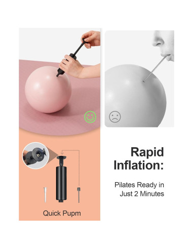 Pelota de Pilates YOTTOY 25.4 cm Antiburst Rosa