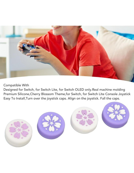 4PCS Empuñaduras Antideslizantes para Joycon Ciciglow