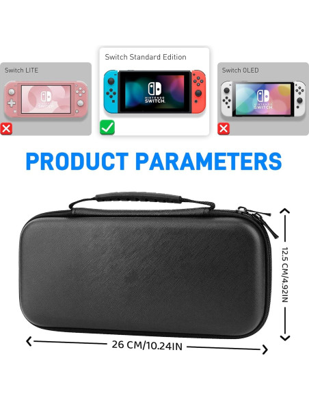 Estuche de Transporte RHOTALL para Nintendo Switch 3 en 1