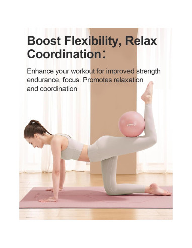 Pelota de Pilates YOTTOY 25.4 cm Antiburst Rosa
