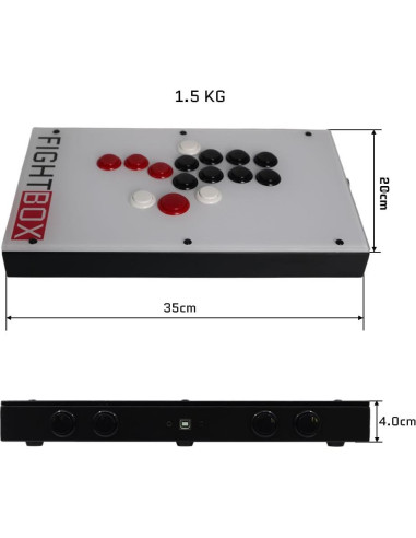 Controlador de Juego Arcade FightBox F10-EX-PC USB Compatible PC/PS3/Switch